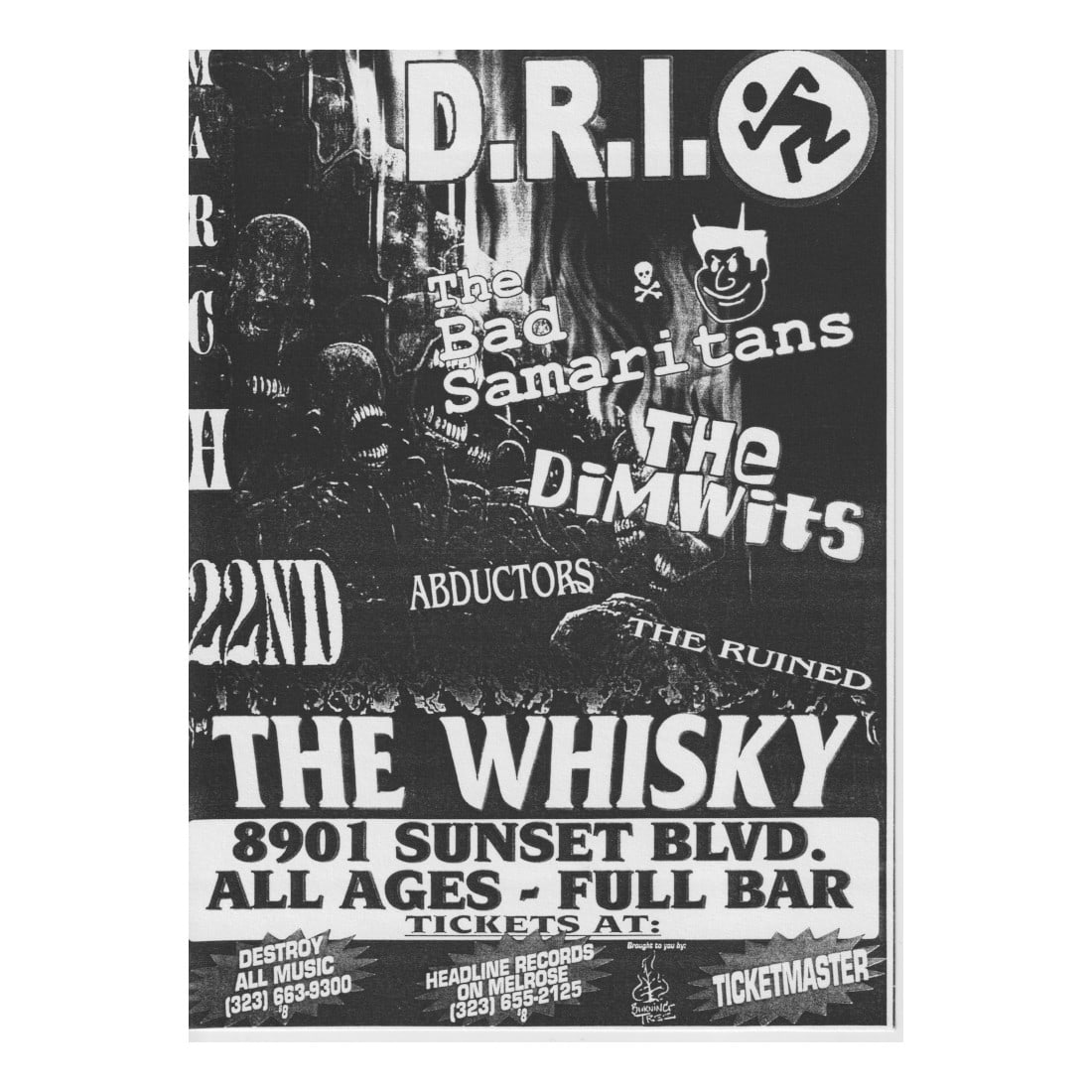 Dirty Rotten Imbeciles - 2000 Concert Handbill (1 of 1)