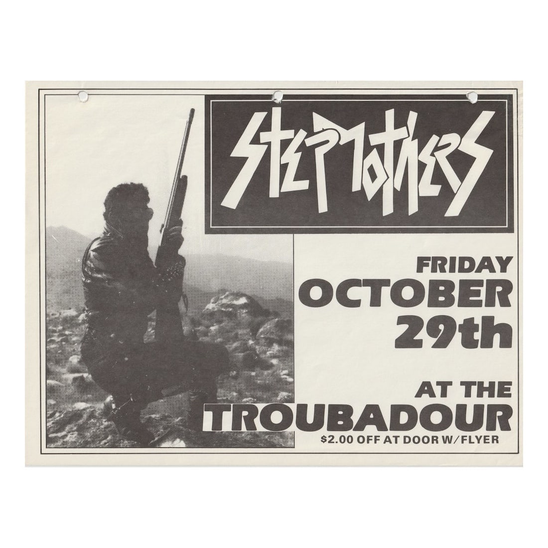 Stepmothers - The Troubadour - 1982 Concert Handbill (1 of 1)