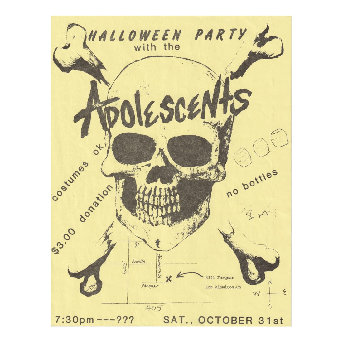 Adolescents - House Party - 1981 Concert Handbill (1 of 1)