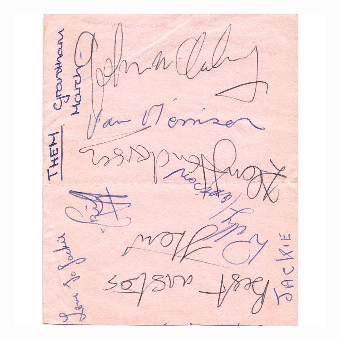 Van Morrison - Them - Band Autographed Album Page (1 of 1)