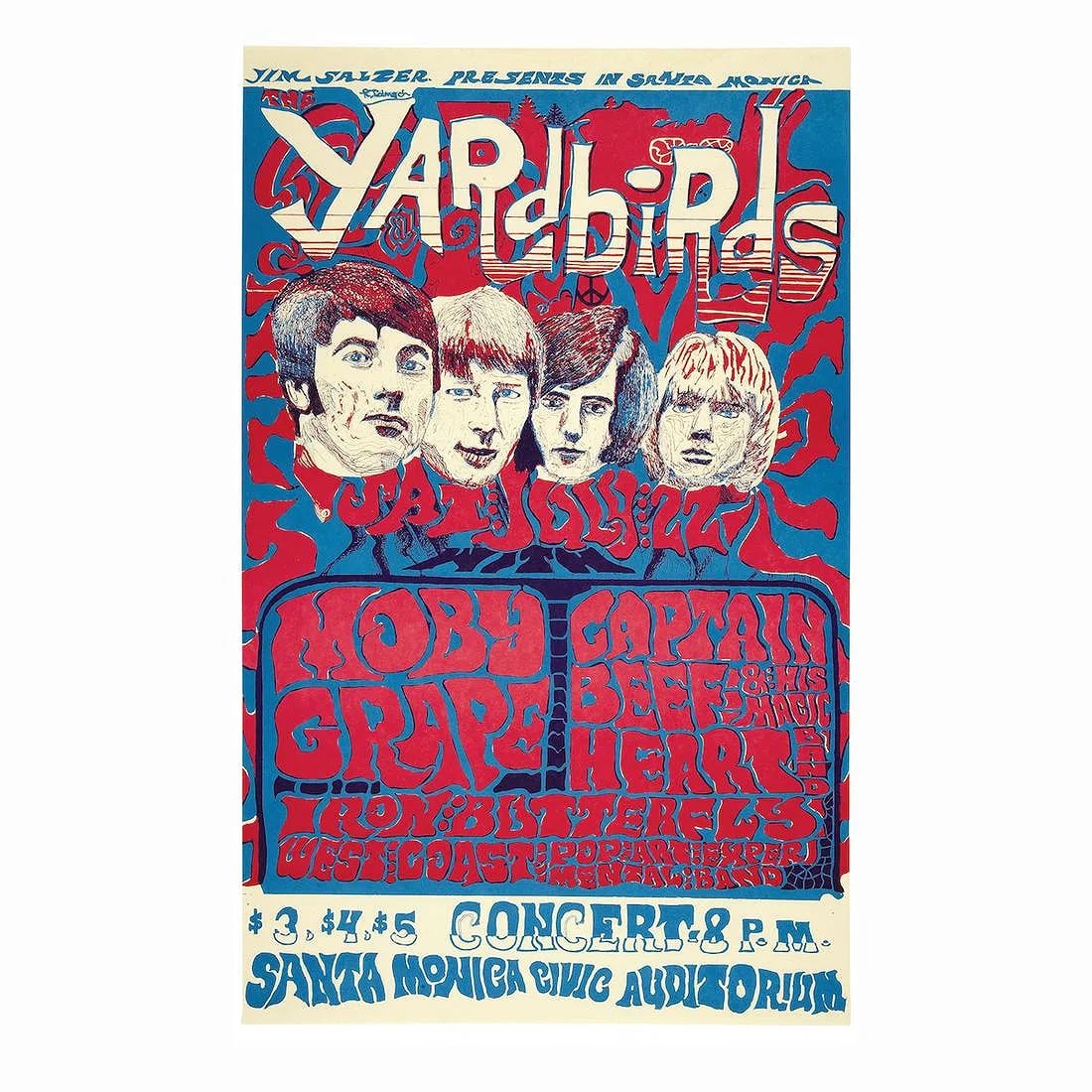 The Yardbirds - 1968 Jim Salzer Concert Poster (1 of 1)