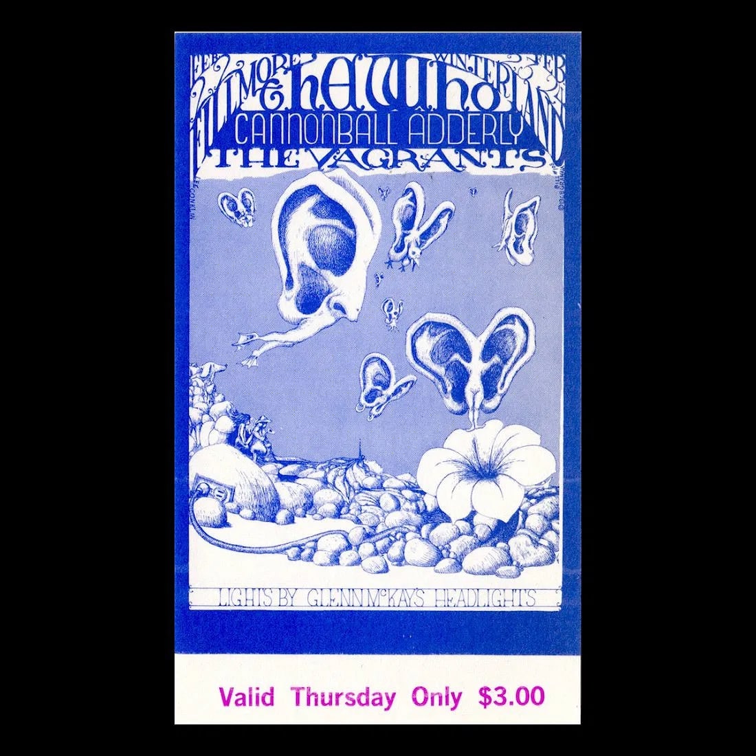 The Who - 1968 Vintage Concert Ticket: THE WHO (English Rock Band) Original & Vintage Bill Graham Presents Concert Ticket featuring The Who. Venue: Fillmore Auditorium, San Francisco, California. Dated: February 22, 1968. Artist: Lee Conkl
