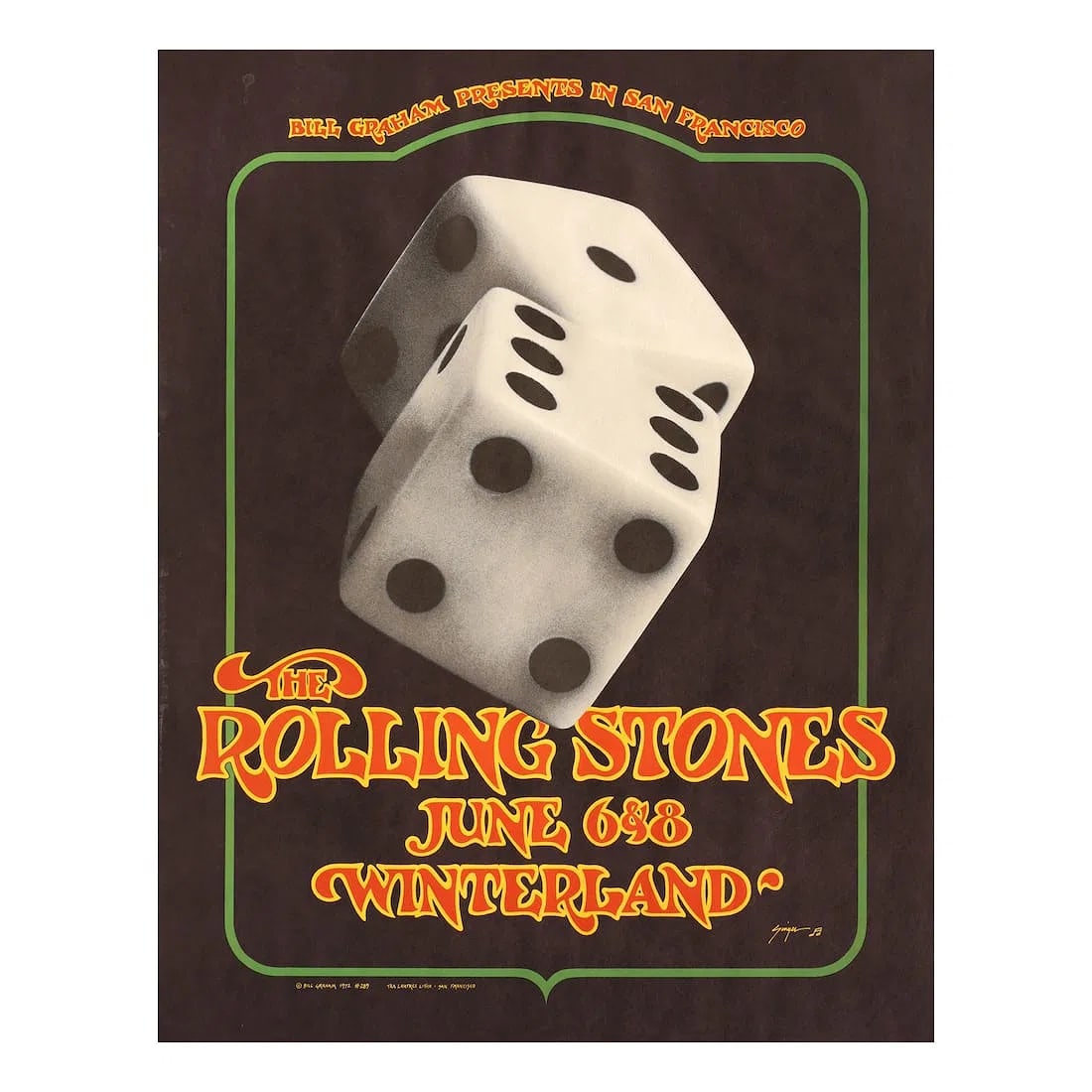 Rolling Stones - 1972 Winterland Concert Poster (1 of 1)