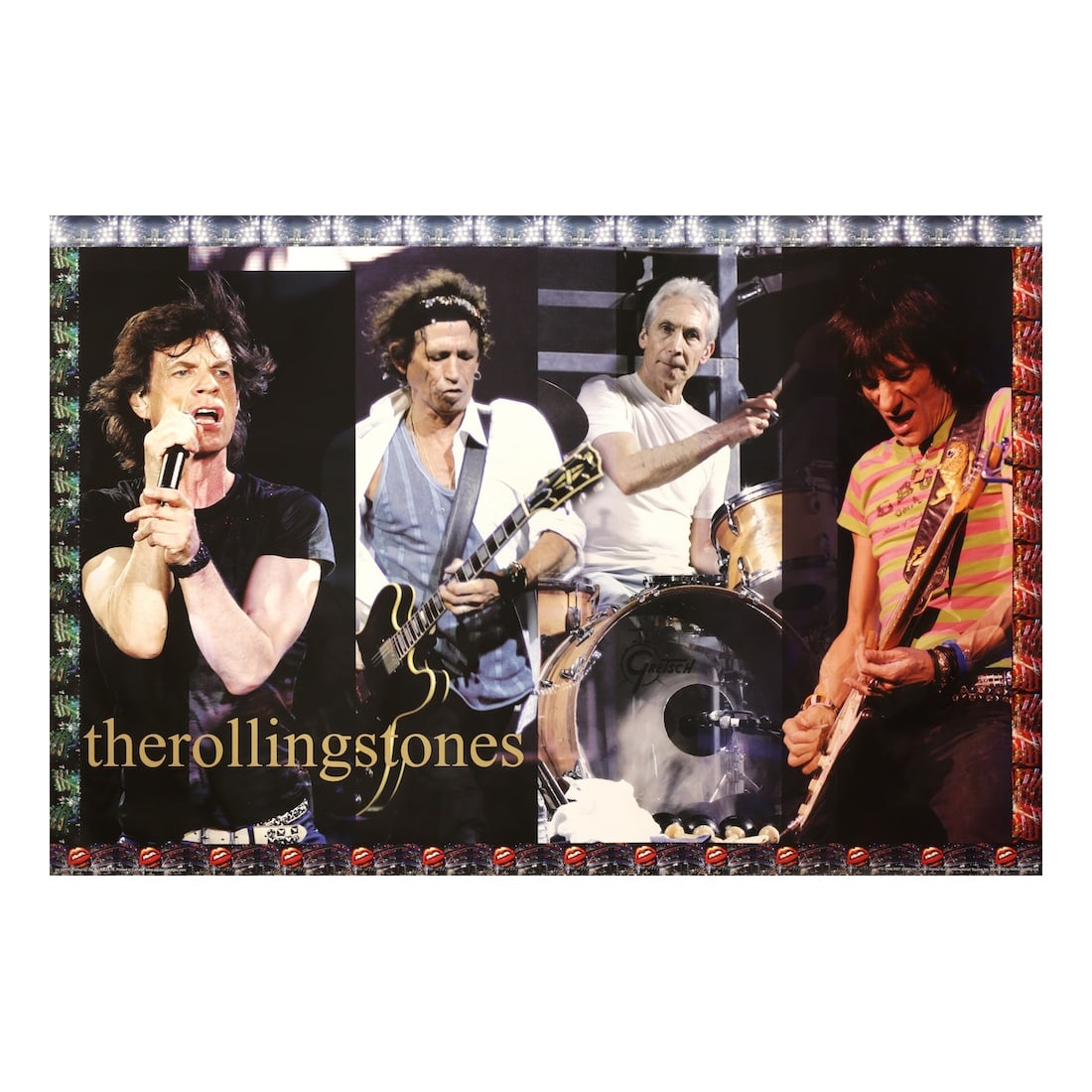 Rolling Stones - 2005 Personality Poster: THE ROLLING STONES (English Rock Band) Original & Vintage 2005 Personality Poster of the Rolling Stones during their ?A Bigger Bang? Tour featuring a shot of each of the four members all in a row. Pub