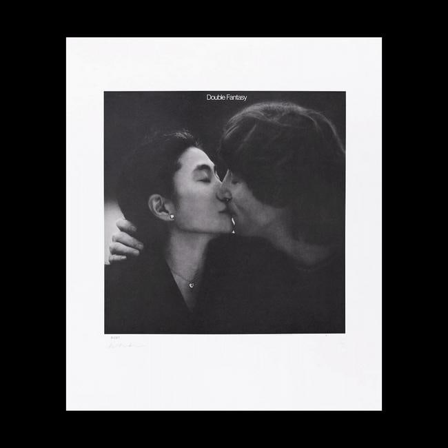 Double Fantasy - Yoko Ono Signed Ltd Edition Print: YOKO ONO (Japanese Artist, Singer and Peace Activist) Original & Vintage John Lennon 'Double Fantasy' Limited Edition Numbered (56/350) Hand-signed Lithograph by Yoko Ono. Artist: Kishin Shinoyama. 19