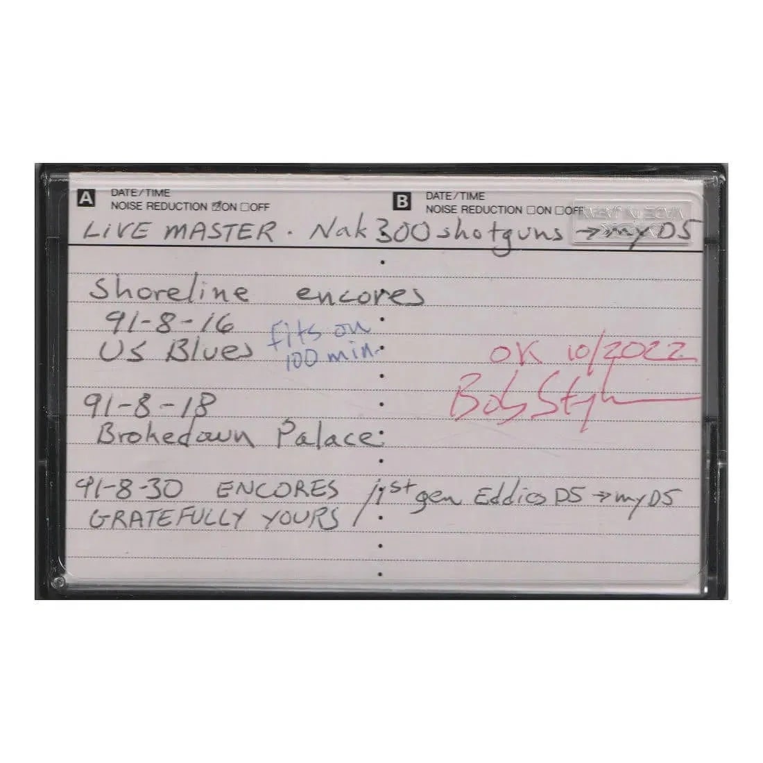 Grateful Dead - 1991 Live Master Sound Board Tape (1 of 1)