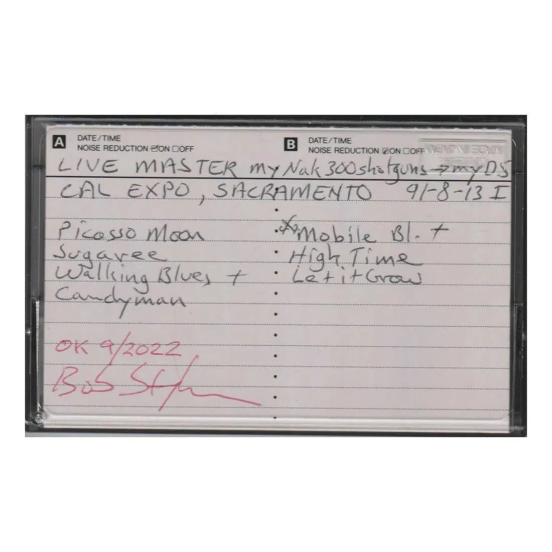 Grateful Dead - 1991 Live Master Sound Board Tape: GRATEFUL DEAD (American Rock Band) Original & Vintage Grateful Dead Live Master Sound Board Tape from the Concert at Cal Expo on 8/13/1991 (First Half). DISCLAIMER: I hereby declare that we do not own