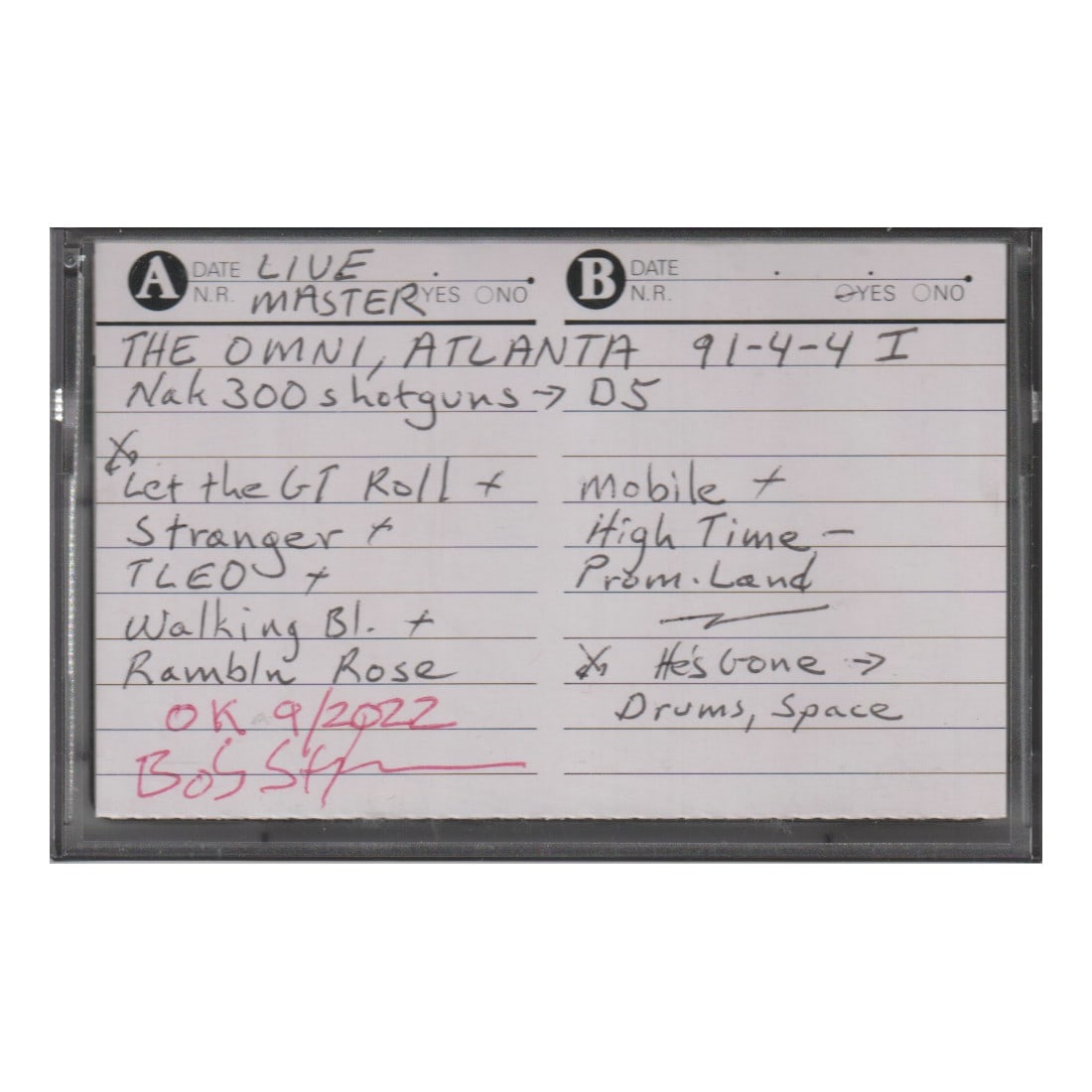 Grateful Dead - 1991 Live Master Sound Board Tape: GRATEFUL DEAD (American Rock Band) Original & Vintage Grateful Dead Live Master Sound Board Tape from the Concert at Atlanta on 4/4/1991 (First Half). DISCLAIMER: I hereby declare that we do not own t