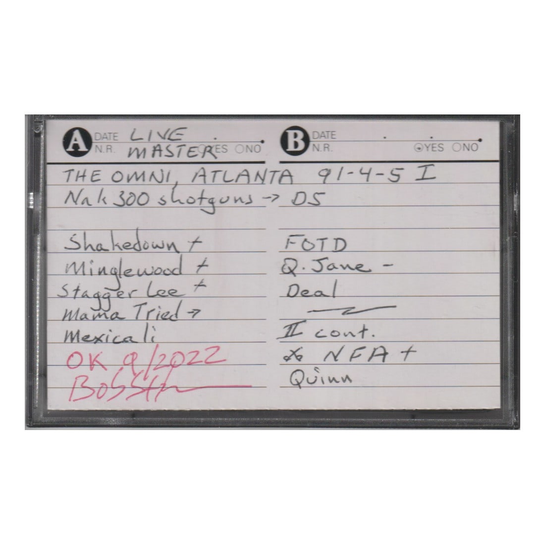 Grateful Dead - 1991 Live Master Sound Board Tape: GRATEFUL DEAD (American Rock Band) Original & Vintage Grateful Dead Live Master Sound Board Tape from the Concert at Atlanta on 4/5/1991 (First Half). DISCLAIMER: I hereby declare that we do not own t