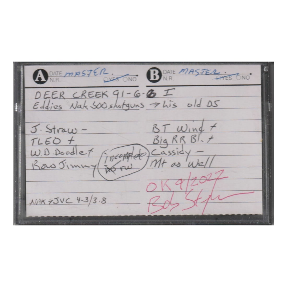 Grateful Dead - 1991 Live Master Sound Board Tape: GRATEFUL DEAD (American Rock Band) Original & Vintage Grateful Dead Live Master Sound Board Tape from the Concert at Deer Creek on 6/6/1991 (First Half). DISCLAIMER: I hereby declare that we do not ow