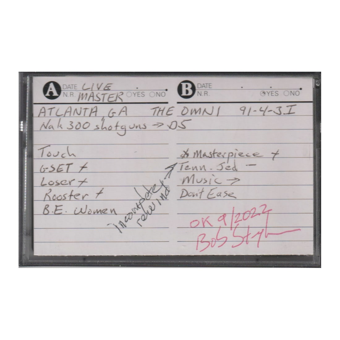 Grateful Dead - 1991 Live Master Sound Board Tape: GRATEFUL DEAD (American Rock Band) Original & Vintage Grateful Dead Live Master Sound Board Tape from the Concert at Atlanta on 4/3/1991 (First Half). DISCLAIMER: I hereby declare that we do not own t