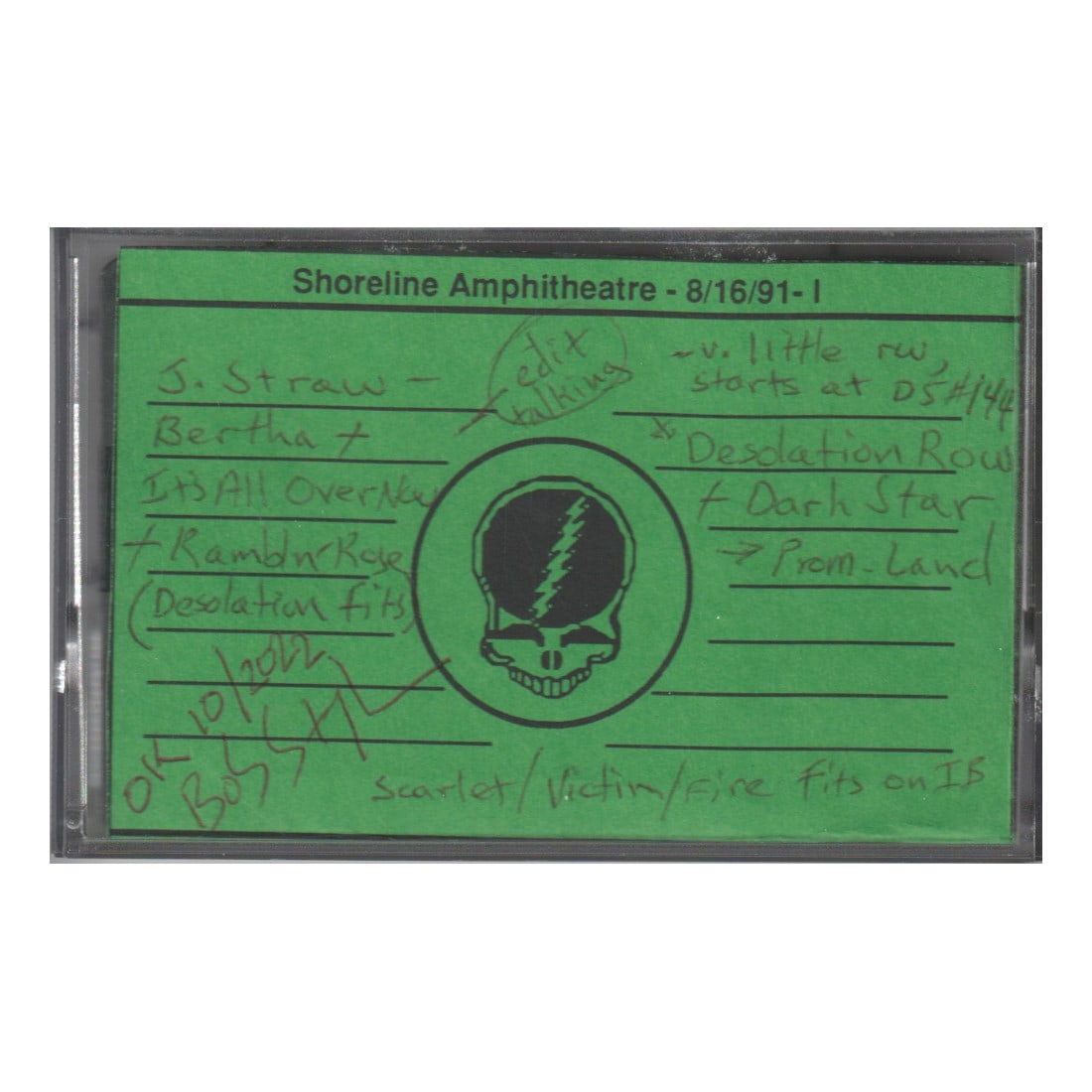 Grateful Dead - 1991 Live Master Sound Board Tape (1 of 1)