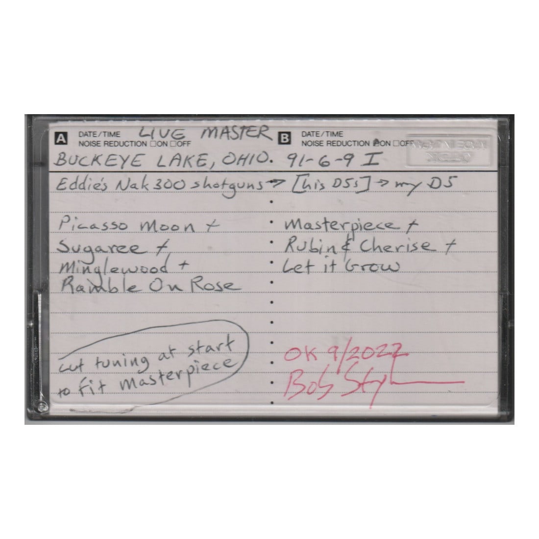 Grateful Dead - 1991 Live Master Sound Board Tape (1 of 1)