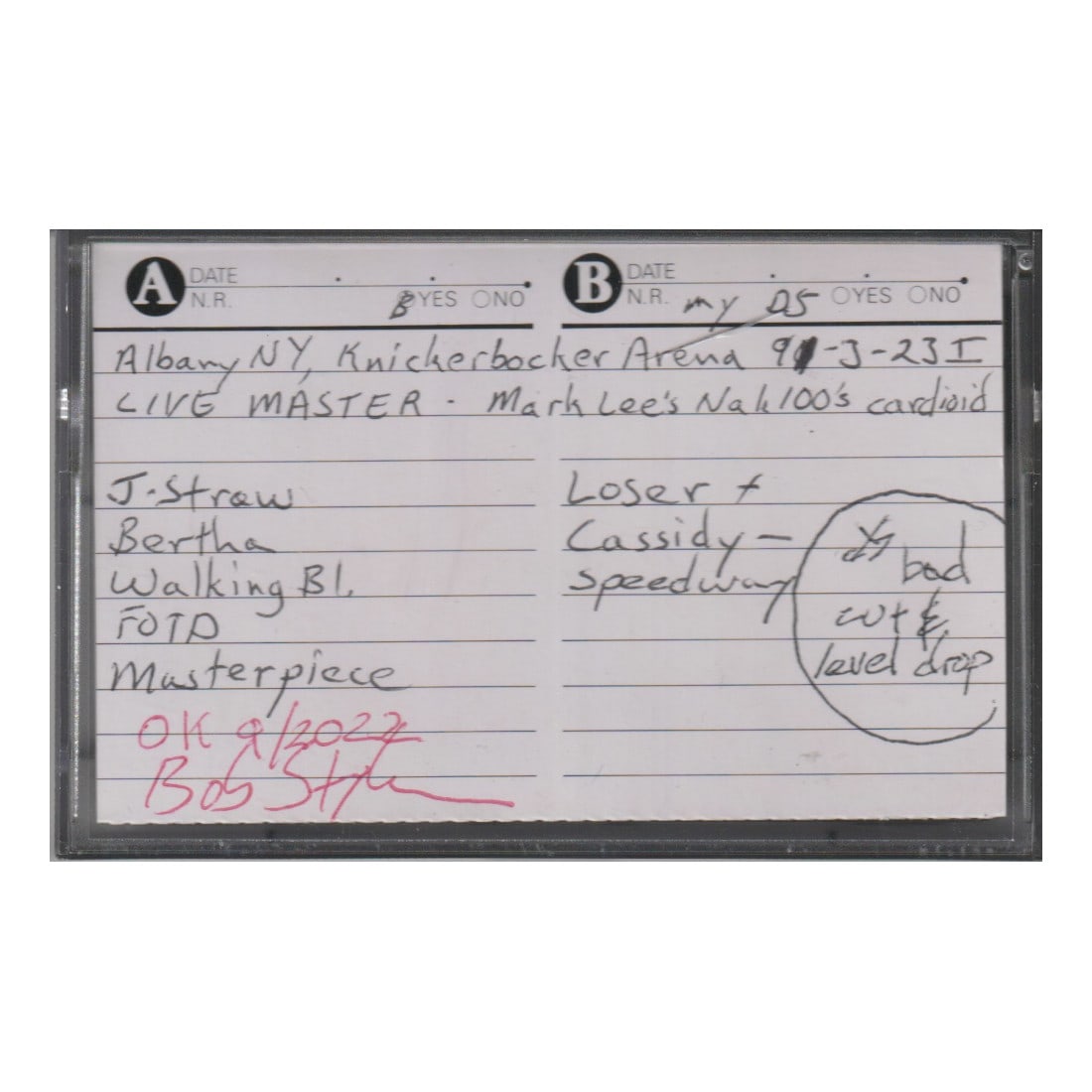 Grateful Dead - 1991 Live Master Sound Board Tape: GRATEFUL DEAD (American Rock Band) Original & Vintage Grateful Dead Live Master Sound Board Tape from the Concert at Albany on 3/23/1991 (First Half). DISCLAIMER: I hereby declare that we do not own t