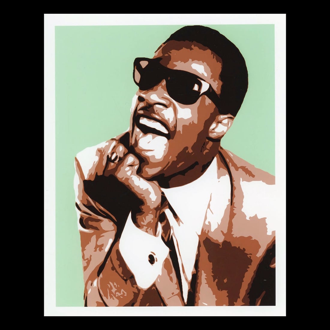 Stevie Wonder - Limited Edition Print: STEVIE WONDER (American Singer-Songwriter) Original & Vintage 2005 Richard Sibley 'Stevie Wonder' Limited Edition Numbered (3/50) Print. Includes COA. Dimensions: 8 inches by 10 inches Shipped Flat Sh