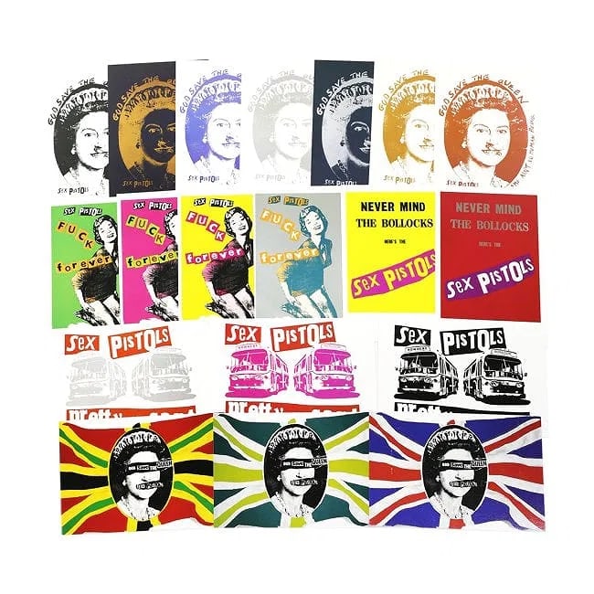 Sex Pistols - Jamie Reid - 1997 Postcard Set: SEX PISTOLS (English Punk Rock Band) JAMIE REID (English Artist) Original & Vintage 1997 Jamie Reid 'Sex Pistols' Limited Edition Postcard Set (19). Artist: Jamie Reid. Includes COA. Dimensions: 6 inc