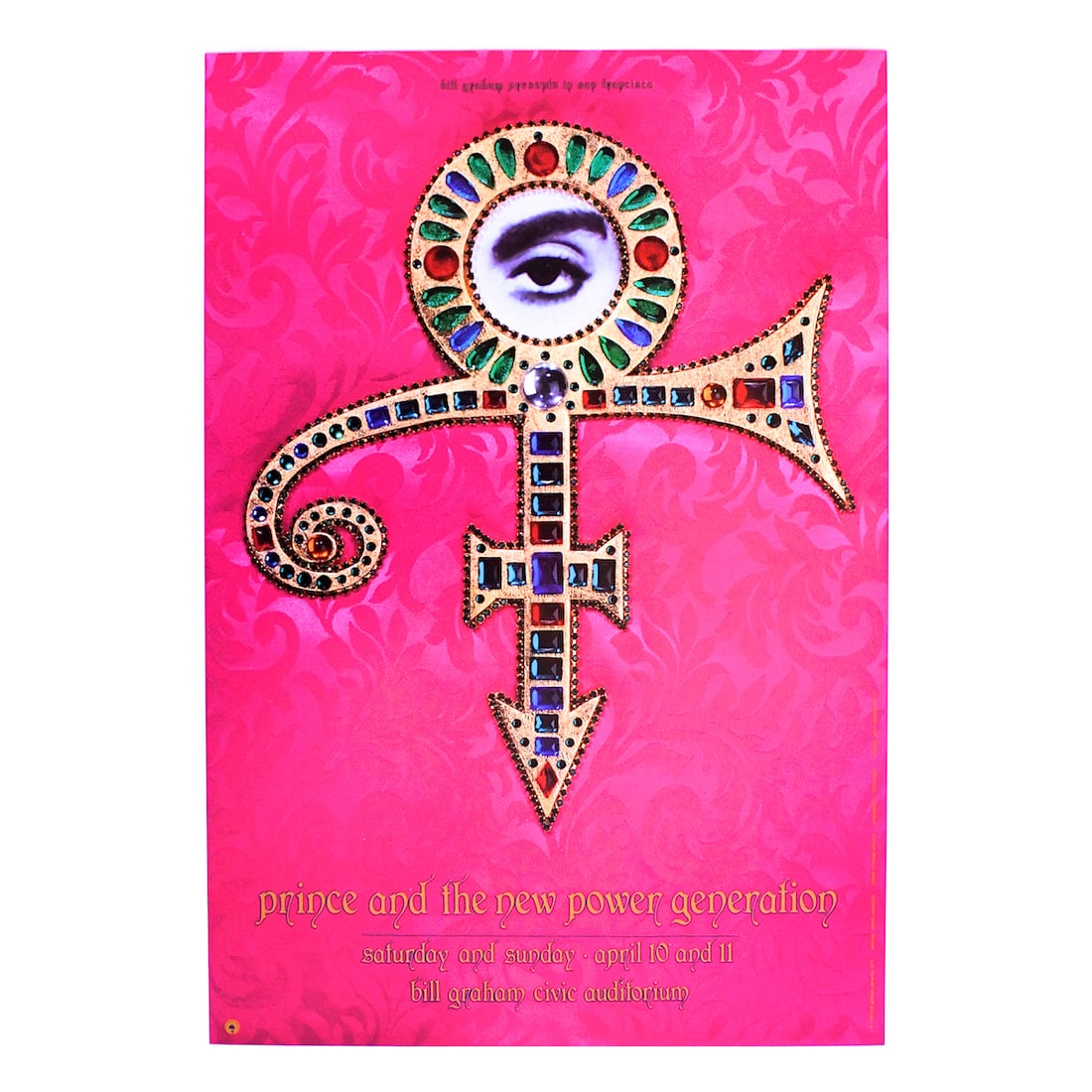 Prince - 1993 Bill Graham Concert Poster: PRINCE (1958-2016 American Musician and Singer-Songwriter) Original & Vintage Bill Graham Presents Concert Poster featuring Prince and the New Power Generation. Venue: Bill Graham Civic Auditorium,