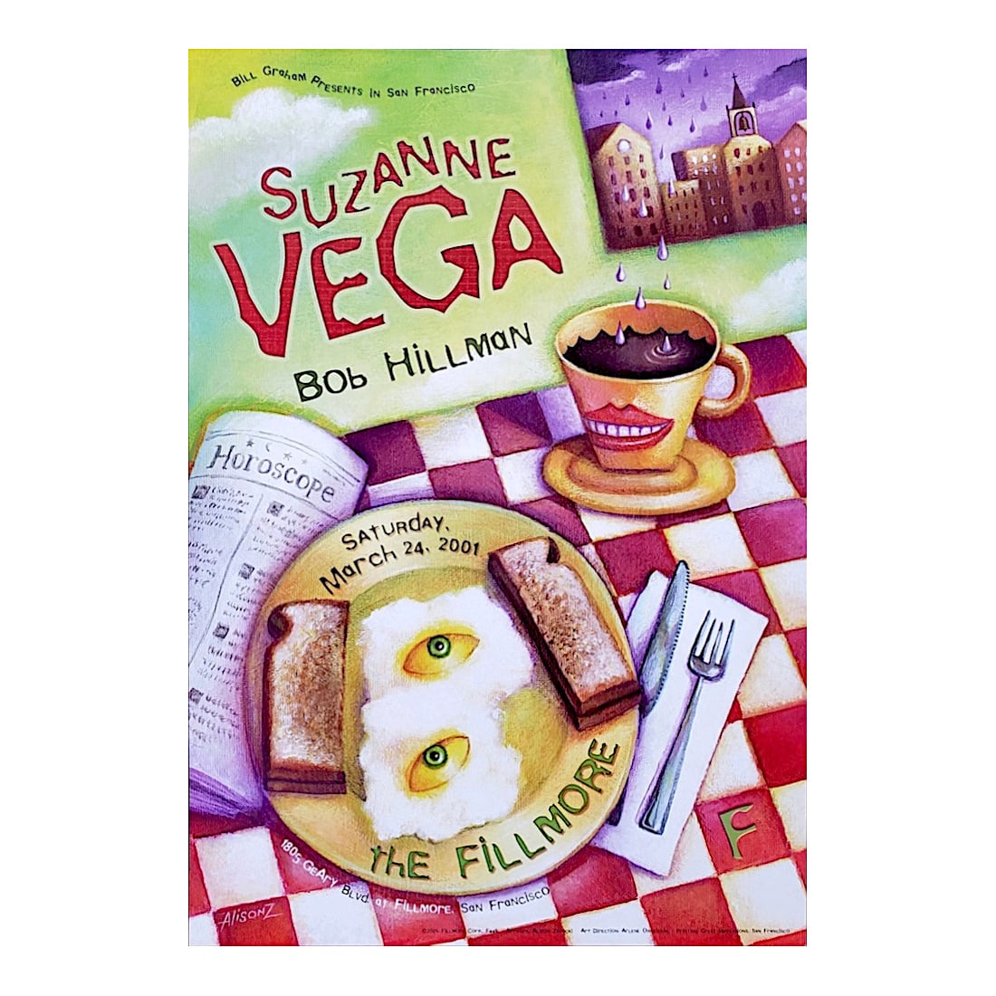 Suzanne Vega - 2001 Concert Poster (1 of 1)
