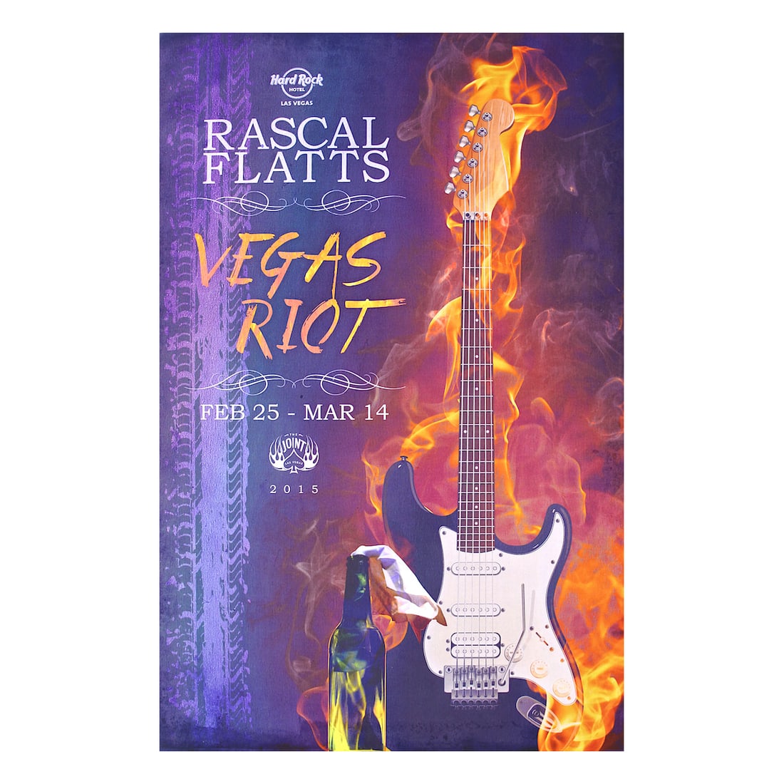 Rascall Flatts - 2015 HRH Concert Poster: RASCAL FLATTS (American Country Music Group) Original & Vintage Hard Rock Hotel Concert Poster featuring Rascal Flatts. These posters were only printed for VIP guests. Venue: The Joint, Hard Rock Hote