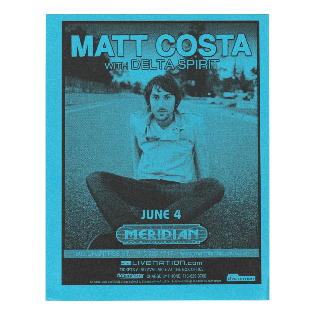 Matt Costa - 2008 Concert Handbill (1 of 1)