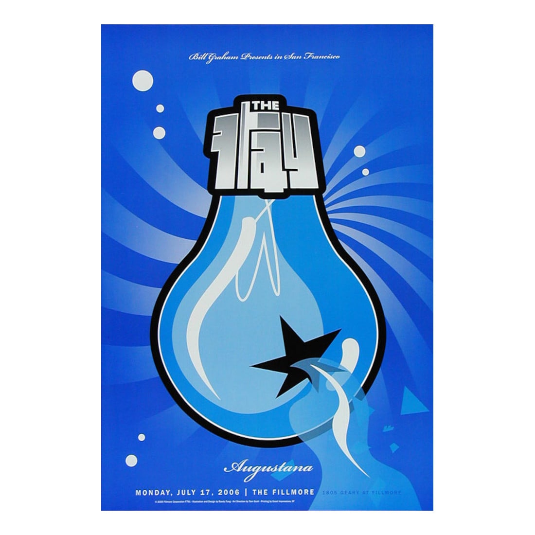 The Fray - 2006 Concert Poster: THE FRAY (American Rock Band) Original & Vintage Bill Graham Presents 2006 Concert Tour Poster featuring The Fray. Venue: The Fillmore, San Francisco, California. Dated: July 17, 2006. Artist: Randy F