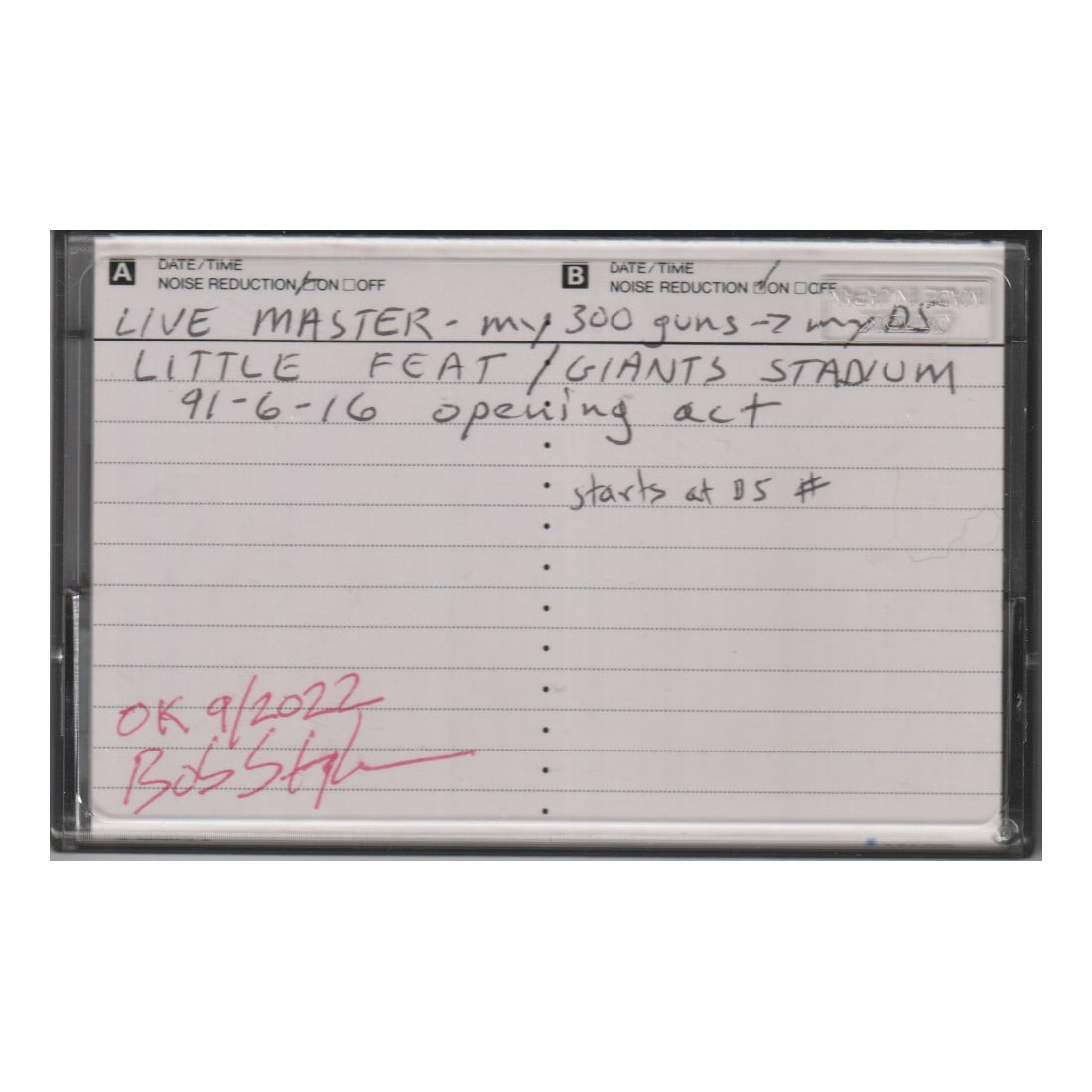 Little Feat - 1991 Live Master Sound Board Tape (1 of 1)