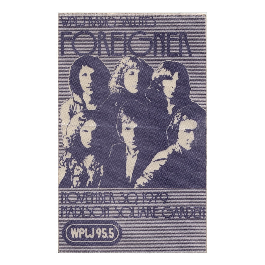 Foreigner - WPLJ Salutes Tour - Backstage Pass: FOREIGNER (British-American rock band) Authentic 1979 WPLJ Salutes Tour Unused Backstage Pass. Includes COA. Dimensions: 2 13/16 inches by 4 9/16 inches Shipped Flat Shipping can be combined