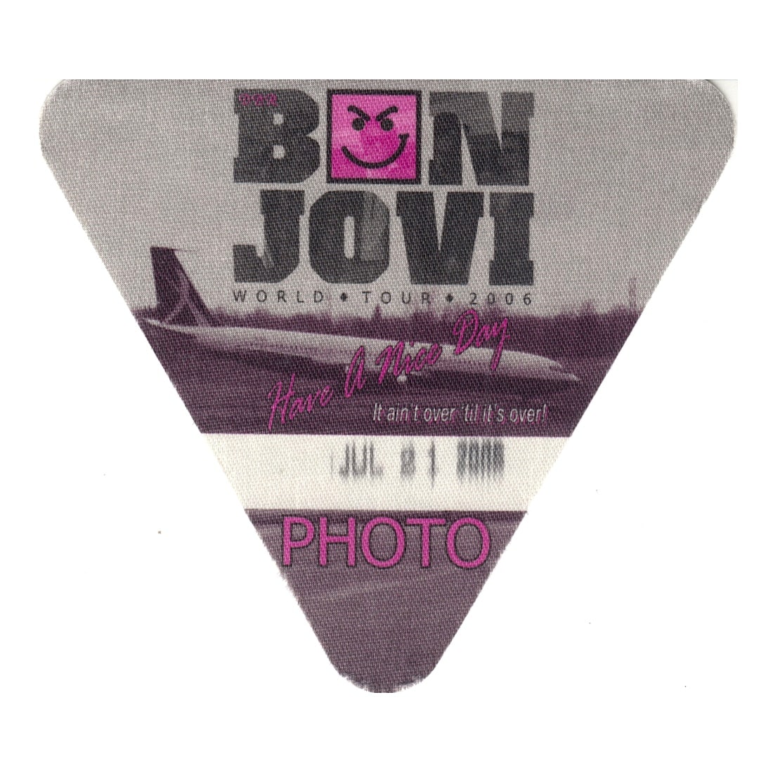 Bon Jovi - 2006 World Tour - Backstage Pass: BON JOVI (American Rock Band) Authentic 2006 World Tour Unused Photo Backstage Pass . Includes COA. Dimensions: 4 1/4 inches by 3 3/4 inches Shipped Flat Shipping can be combined