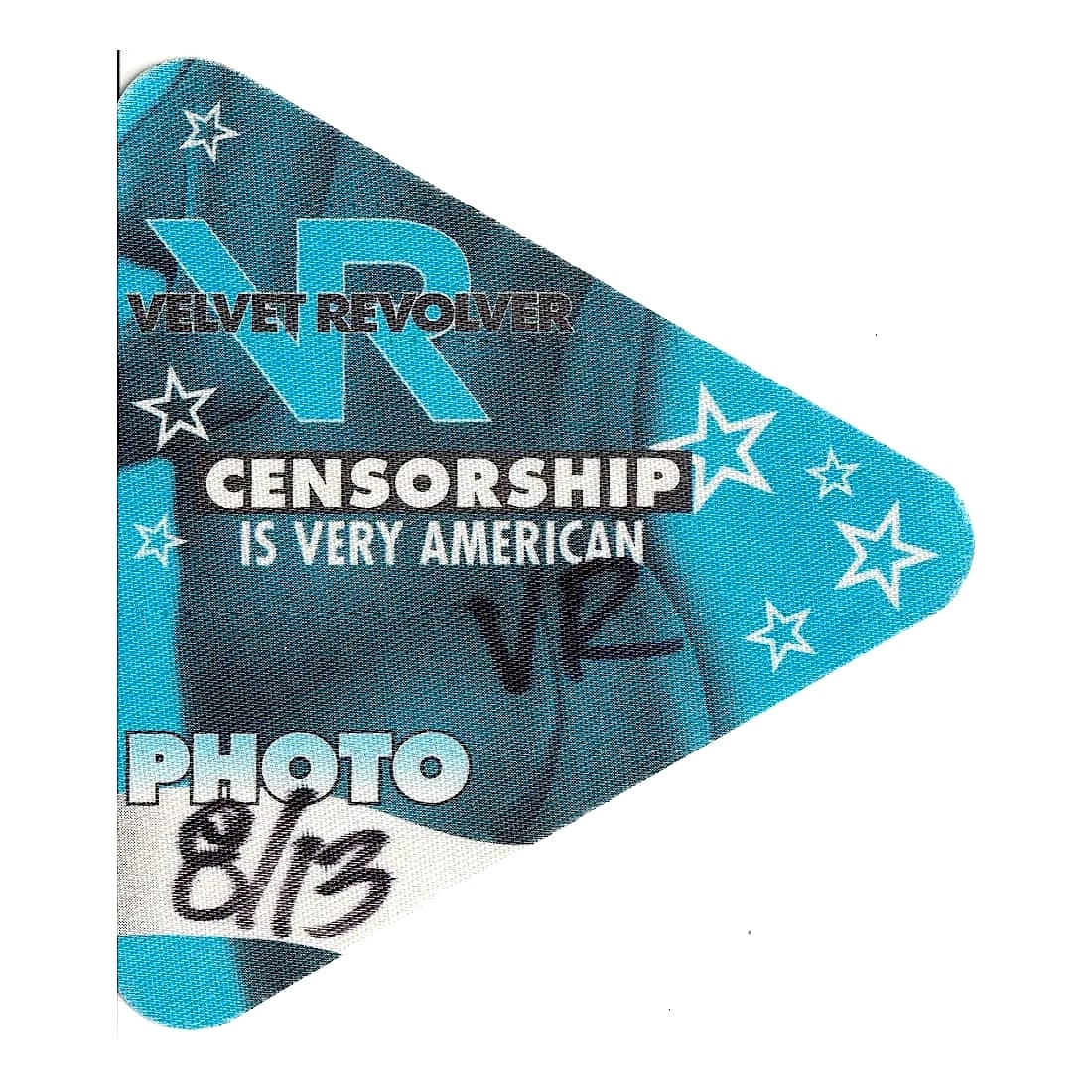 Velvet Revolver - 2004 Backstage Pass: VELVET REVOLVER (American Hard Rock Supergroup) Authentic 2004 Censorship is Very American Tour Unused Photo Backstage Pass Blue. Includes COA. Dimensions: 4 1/4 inches by 3 3/4 inches Shipped Flat