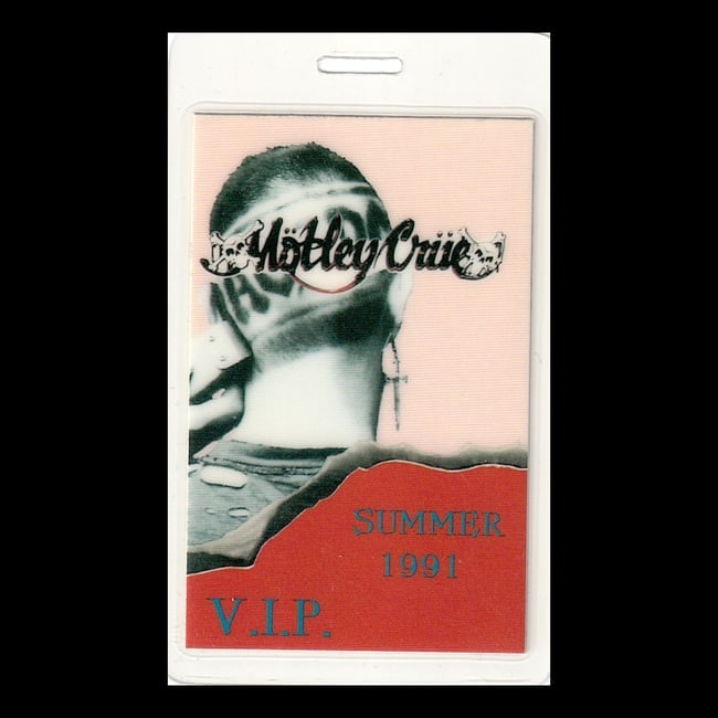 Motley Crue - 1991 Tour - Laminated Backstage Pass: MOTLEY CRUE (American Heavy Metal Band) Authentic 1991 Summer Tour Unused Laminated VIP Backstage Pass. Manufactured By: OTTO. Includes COA. Dimensions: 2 1/2 inches by 4 1/4 inches Shipped Flat
