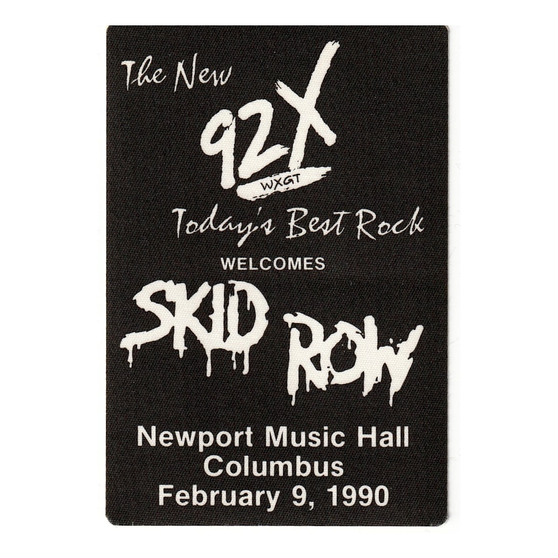 Skid Row - 1990 World Tour - Backstage Pass: SKID ROW (American Rock Band) Authentic 1990 World Tour Unused VIP Backstage Pass. Manufactured By: OTTO Includes COA. Dimensions: 3 1/4 inches by 4 3/4 inches Shipped Flat Shipping can be combined