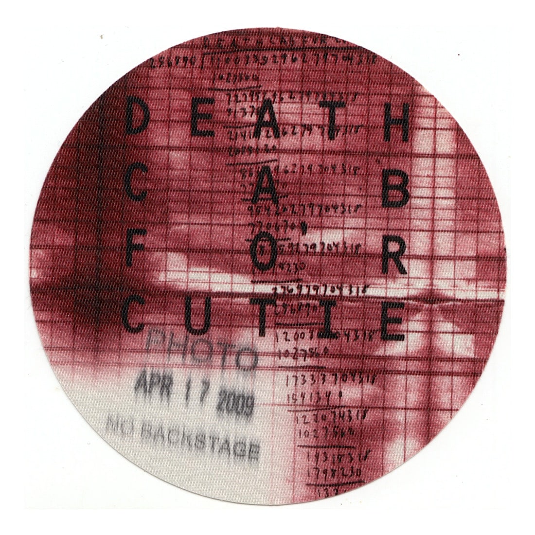 Death Cab For Cutie - 2009 US Tour - Backstage Pass: DEATH CAB FOR CUTIE (American Rock Band) Authentic 2009 US Tour Unused Photo Backstage Pass . Includes COA. Dimensions: 3 3/4 inches round Shipped Flat Shipping can be combined