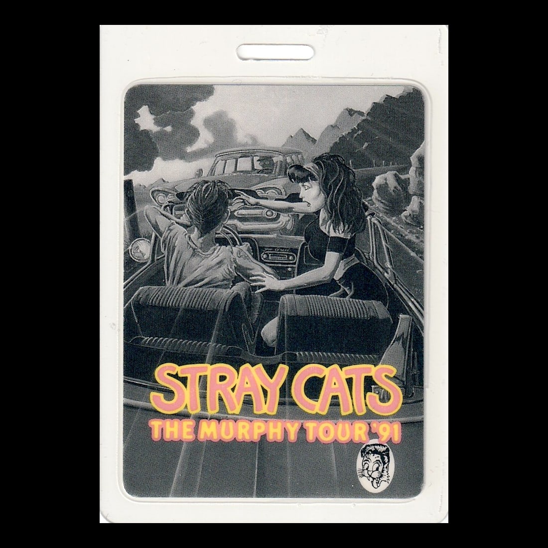 Stray Cats - 1991 Laminated Backstage Pass: STRAY CATS (American Rockabilly Band) Authentic 1991 The Murphy Tour Unused Laminated Backstage Pass. Manufactured By: OTTO Includes COA. Dimensions: 2 5/8 inches by 3 13/16 inches Shipped Flat