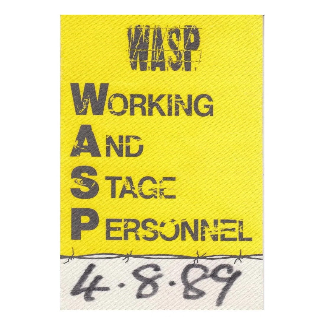 Wasp - 1989 Headless Childern Tour - Backstage Pass (1 of 1)