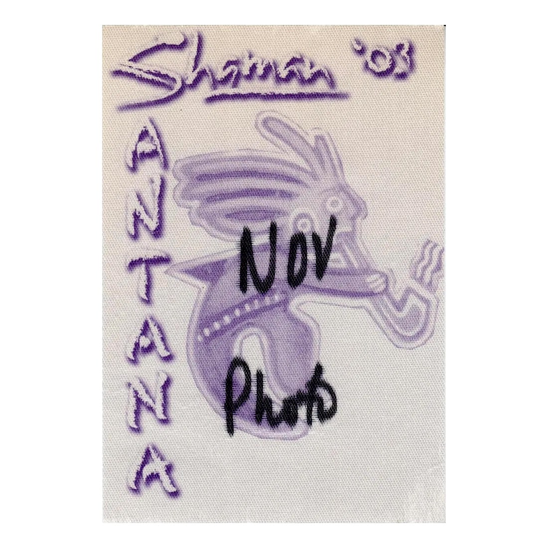 Santana - 2003 Shaman Tour - Backstage Pass: SANTANA (American Rock Band) Authentic 2003 Shaman Tour Unused Photo Backstage Pass . Manufactured By: Perri Dated: 12-01-2003. Includes COA. Dimensions: 3 1/4 inches by 4 3/4 inches Shipped Flat Ship
