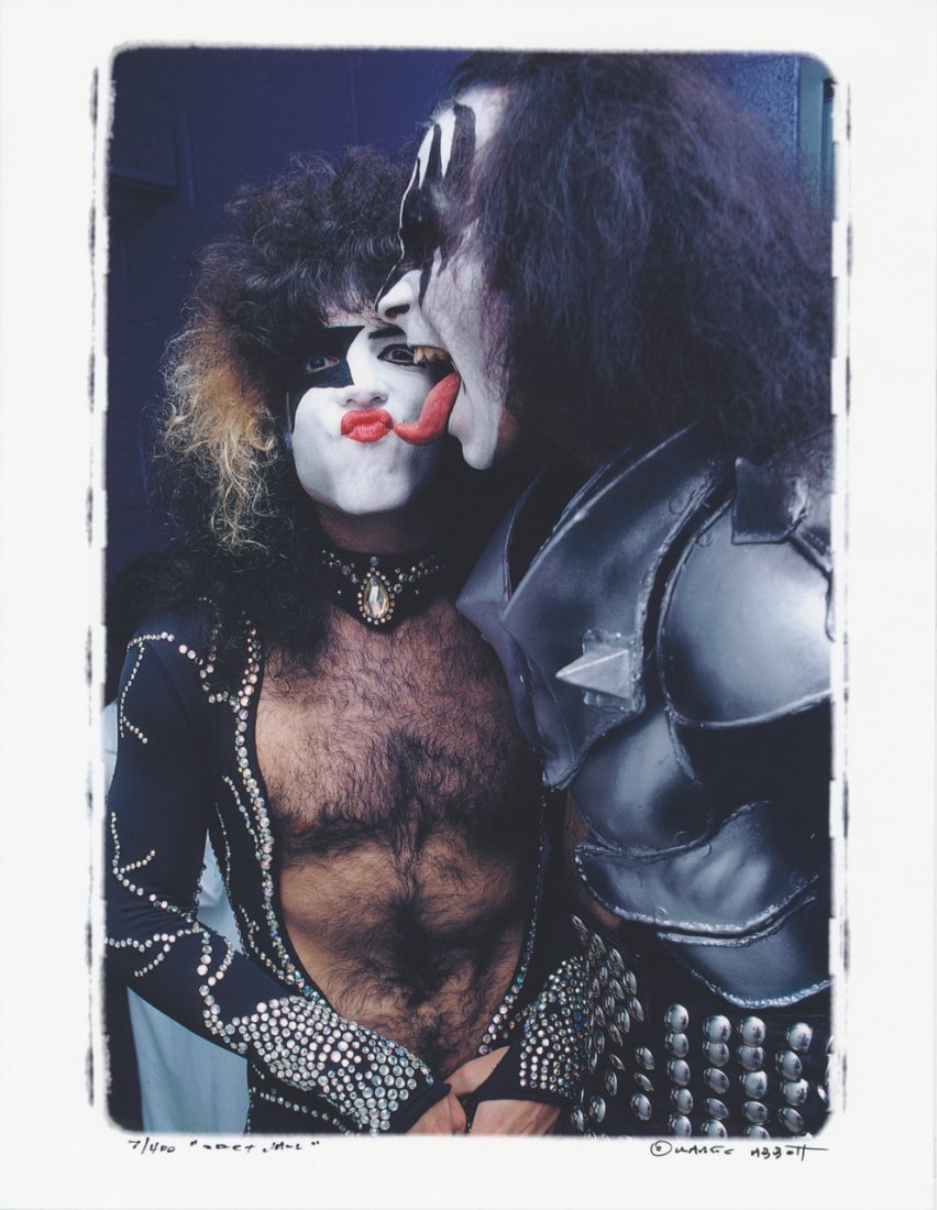 KISS Rare Limited Edition Print: KISS Rare Limited Edition Print featuring Gene Simmons & Paul Stanley Photographer: Waring Abbott Signed and Numbered 7/400 Includes COA Markings on Back Excellent Condition Dimensions: 8.5" by 11"