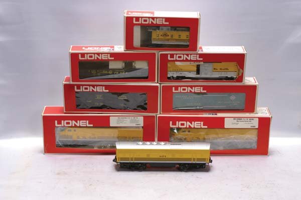Lionel Train Set 1450 D&RGW freight set (SSS): 1450 D&RGW freight set (SSS), with add-on 8474 D&RGW B-Unit dummy diesel. Gauge: O Item Quality: Q1 Box Quality: B2-B5