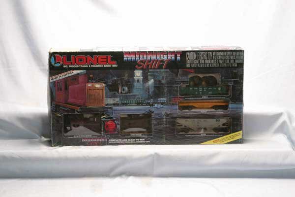 Lionel Train Sets 11701 Rail Blazer freight set,: 11701 Rail Blazer freight set, 11708 Midnight Shift freight set {Note: Only one set shown]. Gauge: O-27 Item Quality: Q1 Box Quality: B2