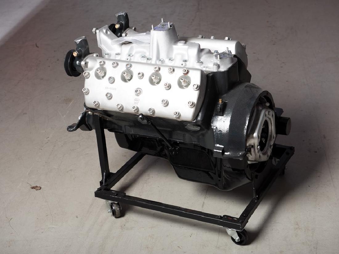 Ford 21-Stud Flathead V-8 Engine, 1935-'36: Ford 21-Stud Flathead V-8 Engine, 1935-'36 Mid-era 221-cu. in. 21-stud V-8 engine with aluminum cylinder heads and intake manifold, crankshaft pulley, water pumps, and clutch. Labeled “Rebuilt June