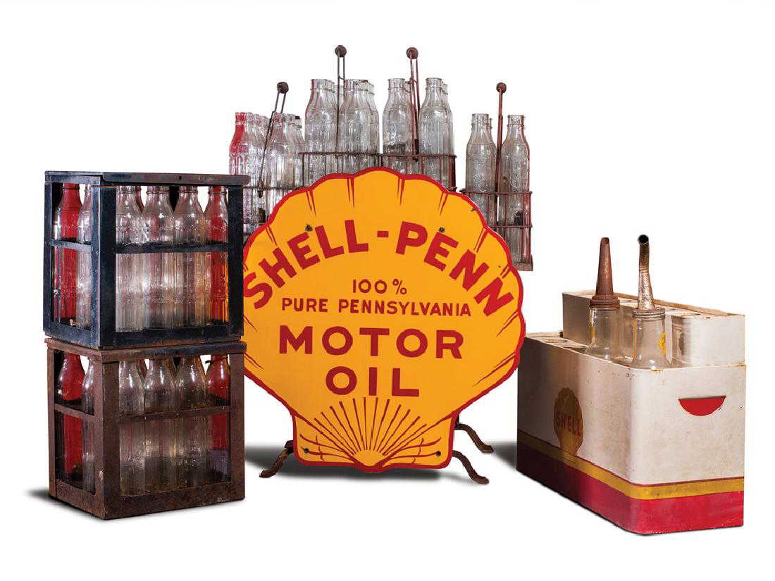 Shell Oil Bottles and Display Racks