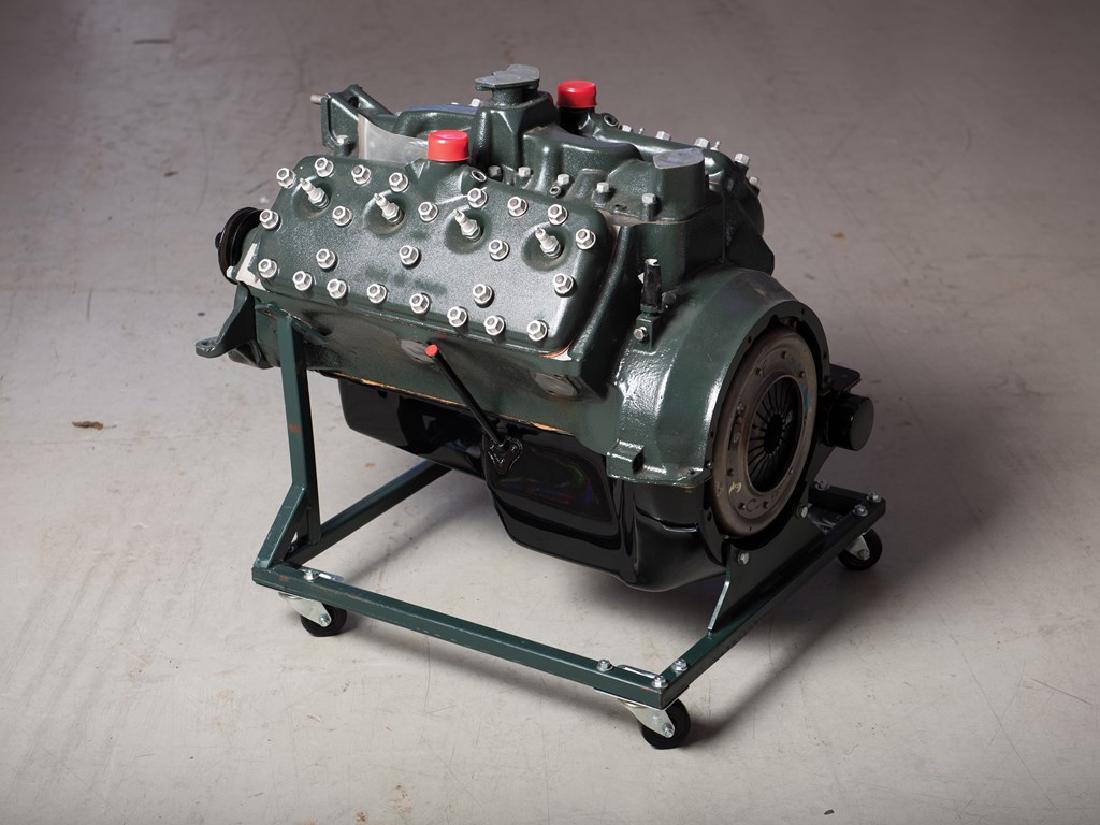 Ford 24-Stud Flathead V-8 Engine, 1946-'48, Roush-Built: Ford 24-Stud Flathead V-8 Engine, 1946-'48, Roush-Built Late 239-cu. in. 24-stud V-8 engine rebuilt by Roush Performance Products, with cast iron cylinder heads and intake manifold, crankshaft pulley,