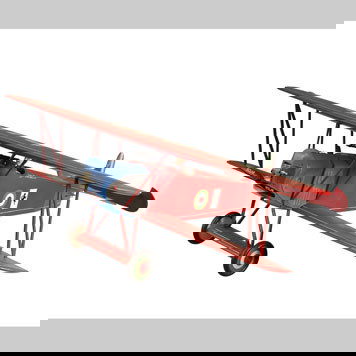 1605- FOKKER D-VII: Wingspan: 56 inches; Length: 48 inches; Scale: 1:6.Presented here is a R/C flying model of WWI Fokker fighter biplane, in good flying condition with K&B two stroke engine.