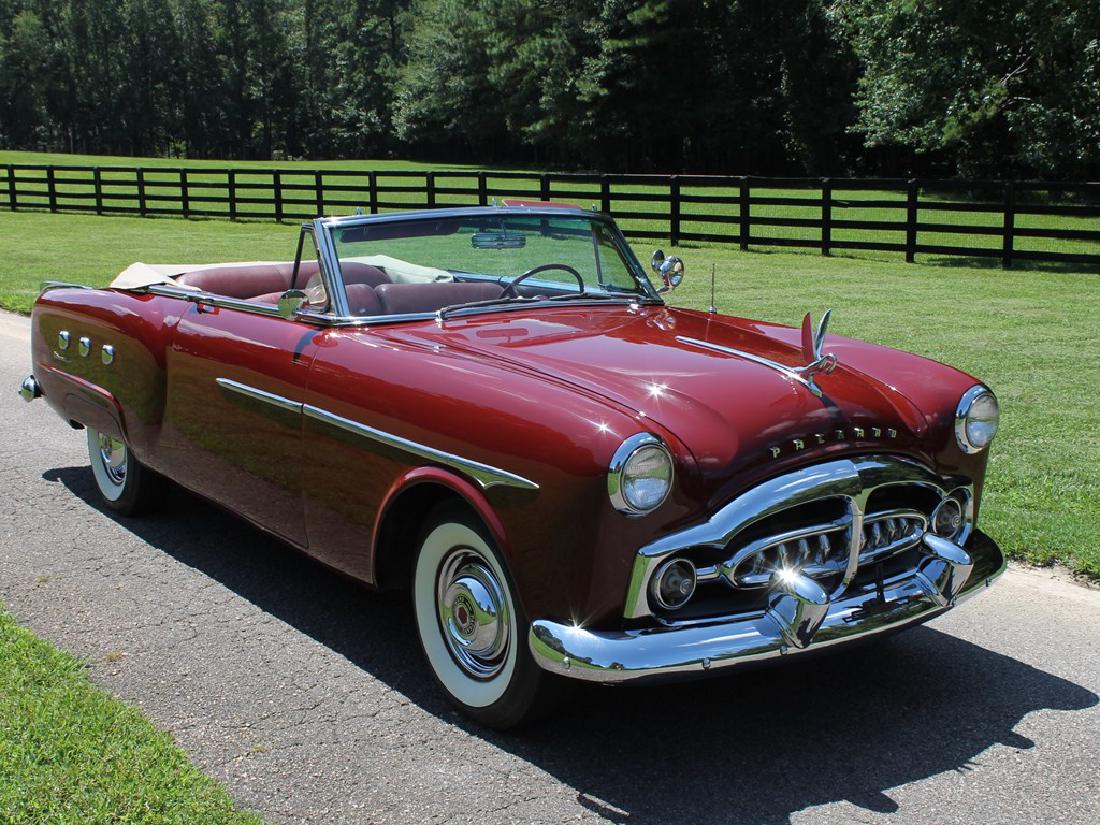 1951 Packard 250 Convertible: 1951 Packard 250 Convertible 327 cu. in. 'Thunderbolt' straight eight-cylinder engine Automatic transmission Matador Maroo