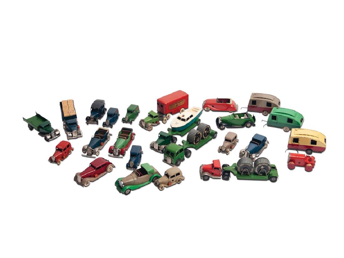 Minic Toy Car Collection: Minic Toy Car Collection Includes caravans, boat, cable trucks, and more.