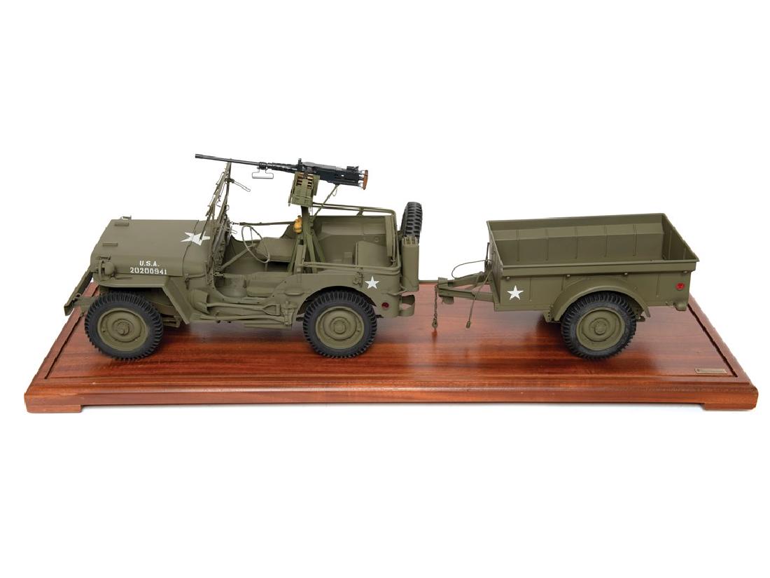 Willys Jeep with Trailer Model: Willys Jeep with Trailer Model 26 in. long Check back soon for complete catalogue description.