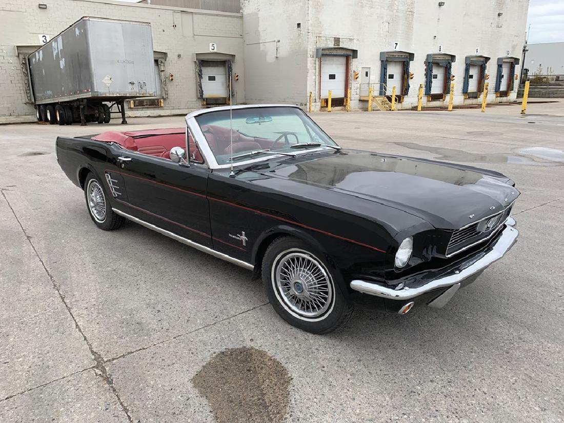 1966 Ford Mustang Convertible: 1966 Ford Mustang Convertible 289 cu. in. V-8 engine featuring a four-barrel carburetor C4 Automatic transmission Southern