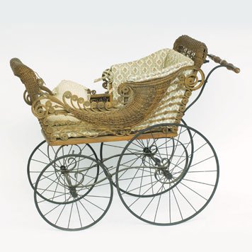 Wicker Baby Carriage