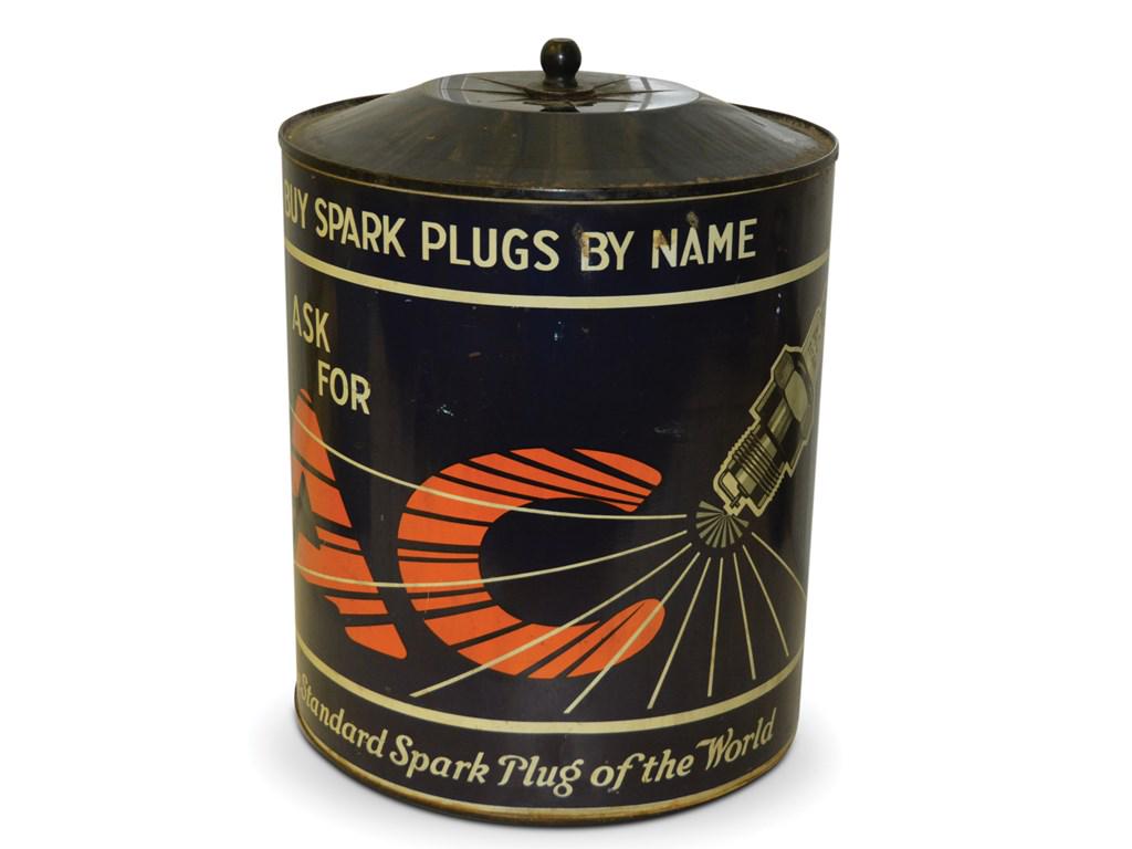 Ask for AC Spark Plugs "Standard Spark Plug of the: Ask for AC Spark Plugs "Standard Spark Plug of the World" Metal Countertop Display Condition: 8 18 × 15 × 15 inches has very good color and shine, has light wear and fine scratches