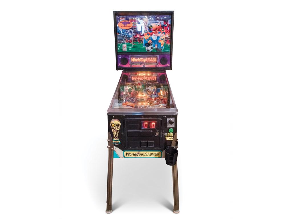 World Cup Soccer Pinball Machine by Bally: World Cup Soccer Pinball Machine by Bally Bally 1994 75 × 29 × 52 in. Quarter operated pinball machine by Bally.