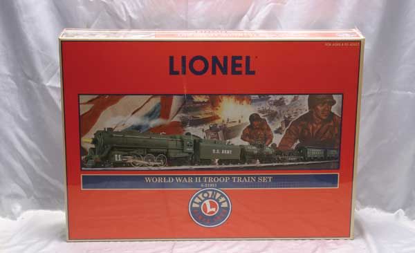 Lionel Train Set 21951 World War II Troop Train: 21951 World War II Troop Train freight set. Gauge: O Item Quality: Q1 Box Quality: B1